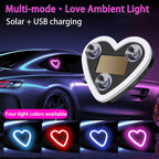 Car LED Love atmosphere window light decoration lights glowing Solar lights USB wiring car modification neon Car Decoration