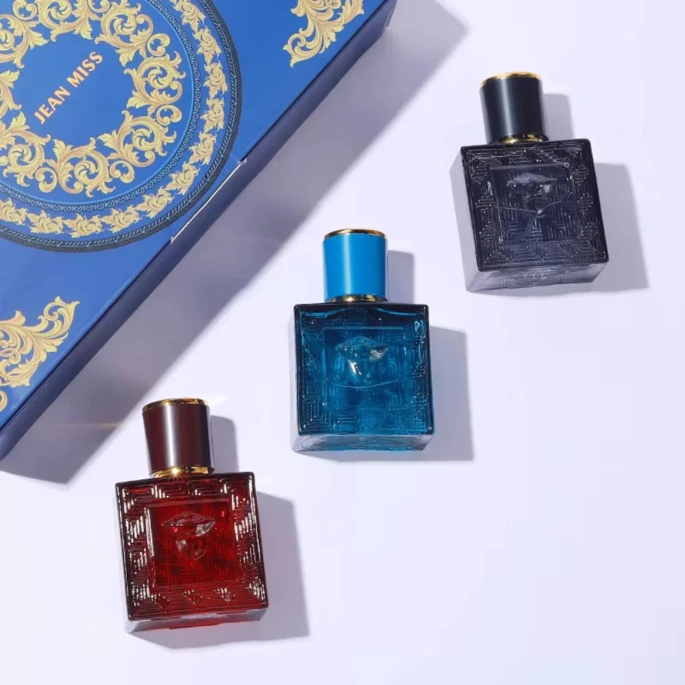 Men's Brand Perfume Set 3pcs Spray | Flirting Pheromone Cologne | Long-Lasting Irresistible Gentleman's Fragrance