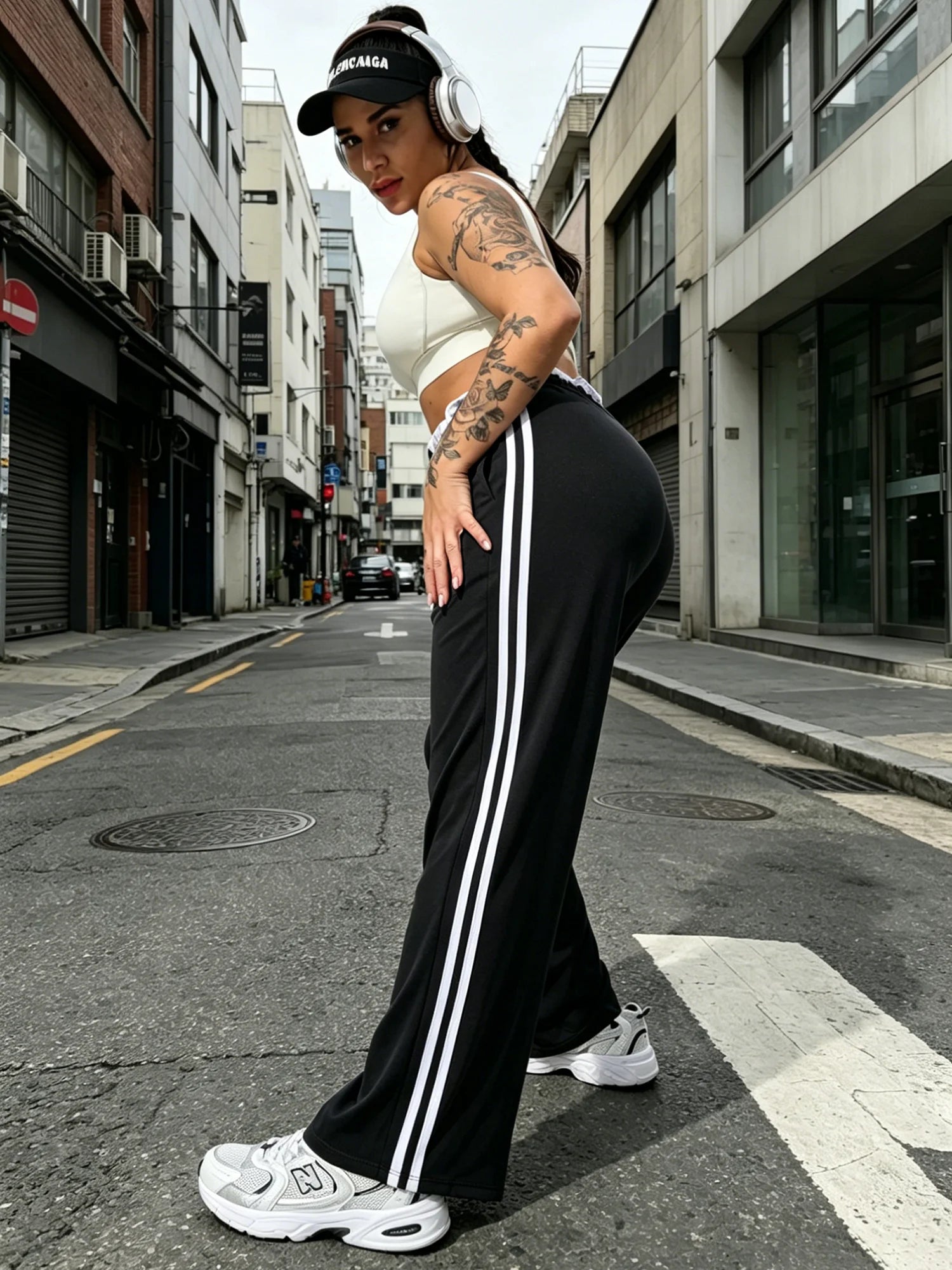 Plus Size Straight Leg Pants Women Plus Size Wide Leg Yoga Pants  Sweatpants Plus Size Palazzo Pants Lounge with Pockets