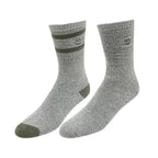 Timberland Mens Marled Striped Boot Socks Grey Castle Rock Sweat Absorbent Knitted Casual Autumn Wear