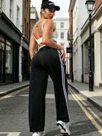 Plus Size Straight Leg Pants Women Plus Size Wide Leg Yoga Pants  Sweatpants Plus Size Palazzo Pants Lounge with Pockets