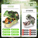 Dinosaur Lion Toy Children Little Boy Big Tyrannosaurus Triceratops Soft PVC World Simulation Animal Storage Box Set