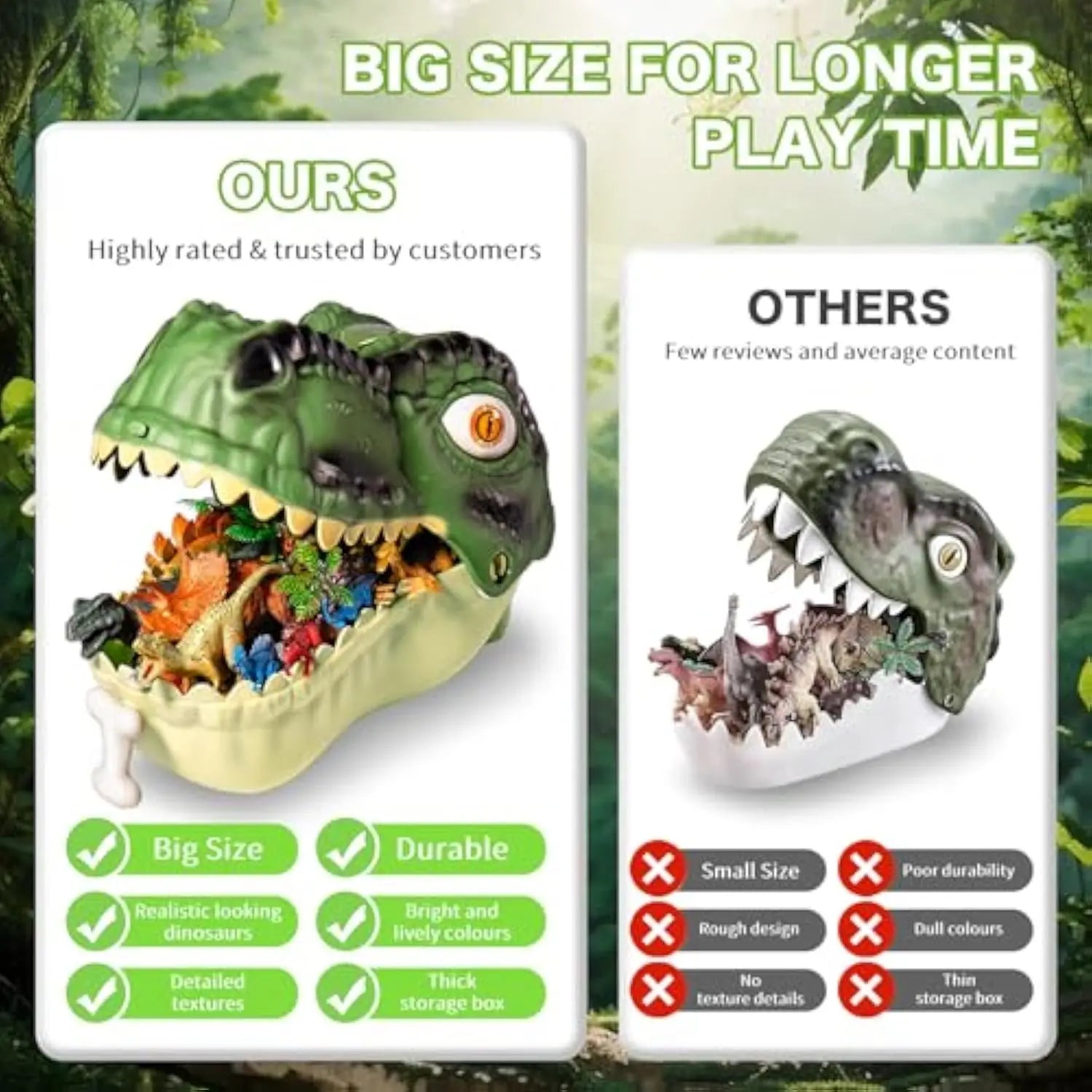 Dinosaur Lion Toy Children Little Boy Big Tyrannosaurus Triceratops Soft PVC World Simulation Animal Storage Box Set