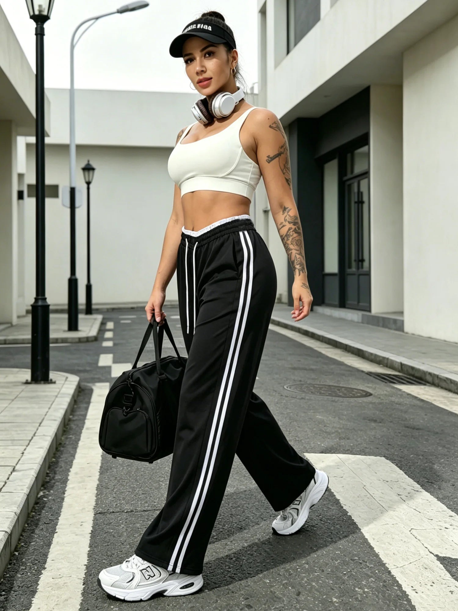 Plus Size Straight Leg Pants Women Plus Size Wide Leg Yoga Pants  Sweatpants Plus Size Palazzo Pants Lounge with Pockets