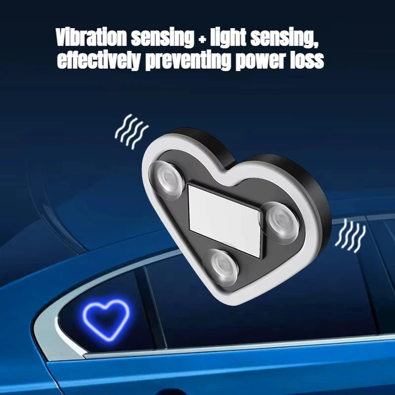 Car LED Love atmosphere window light decoration lights glowing Solar lights USB wiring car modification neon Car Decoration
