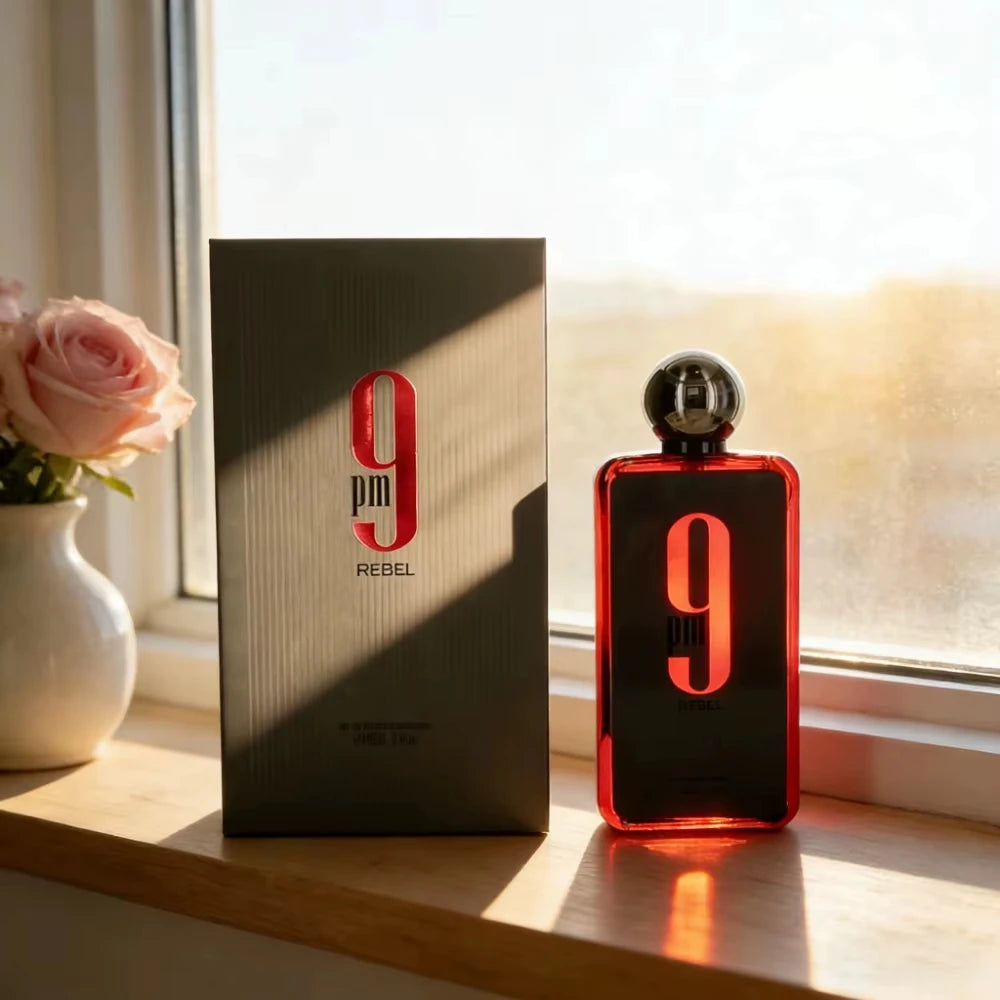 9 PM Red Unisex Eau de Toilette Spray 3.4 oz (100ml) | Natural Long-Lasting Fragrance