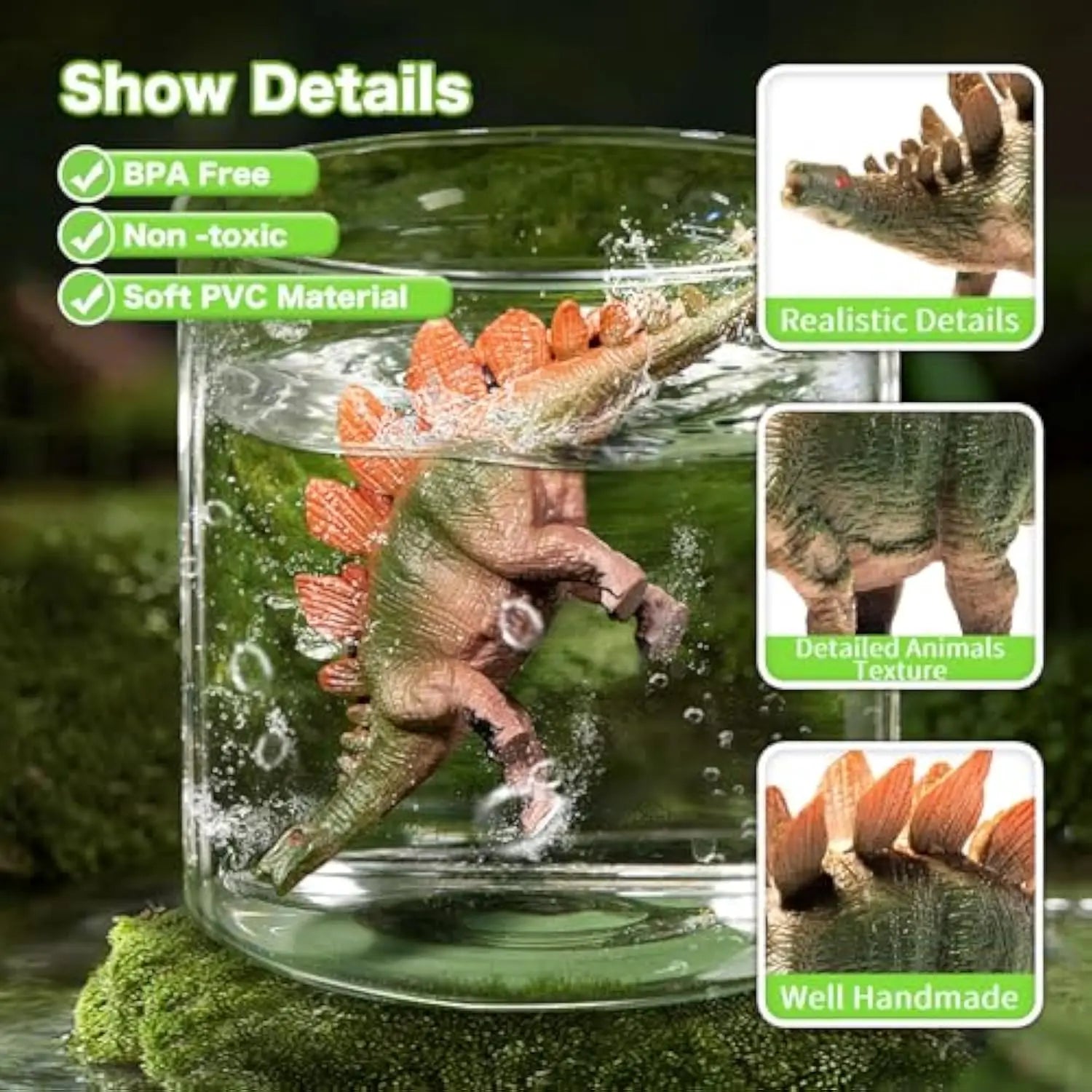 Dinosaur Lion Toy Children Little Boy Big Tyrannosaurus Triceratops Soft PVC World Simulation Animal Storage Box Set