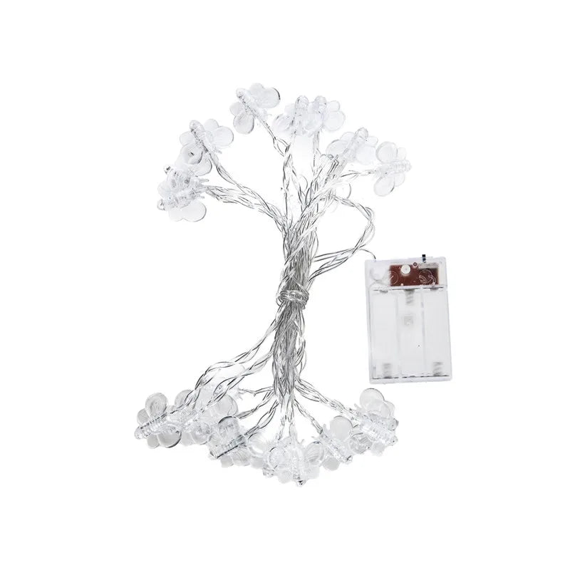 13Ft Little Bee String Lights 20 LED Fairy Lights Waterproof Light up Battery Operated with 2 Modes Indoor Decorations