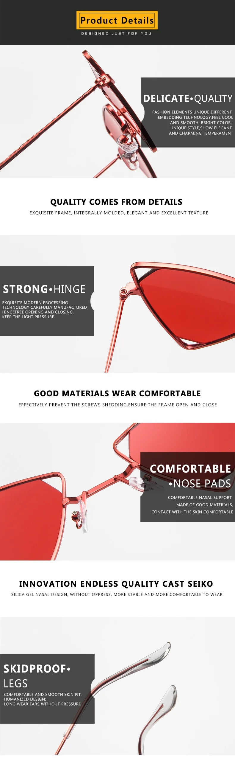 Retro Alloy Triangle Punk Sunglasses Men Hollow Eyewear Candy Colors Gradient Gothic Sun Glasses For Women Openwork Metal Frame