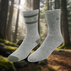 Timberland Mens Marled Striped Boot Socks Grey Castle Rock Sweat Absorbent Knitted Casual Autumn Wear