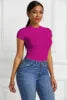 Europe and the United States Foreign Trade Irregular New Women's Slimming New Sexy Solid Color Base Bodysuit in Stock