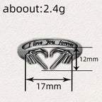 H436 Lovers Rings 925 Silver Romantic Unisex Gift Fine Jewelry