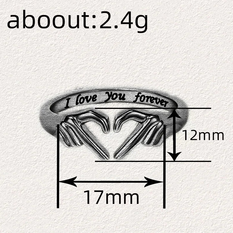 H436 Lovers Rings 925 Silver Romantic Unisex Gift Fine Jewelry