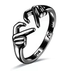 H436 Lovers Rings 925 Silver Romantic Unisex Gift Fine Jewelry