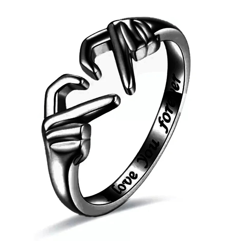 H436 Lovers Rings 925 Silver Romantic Unisex Gift Fine Jewelry