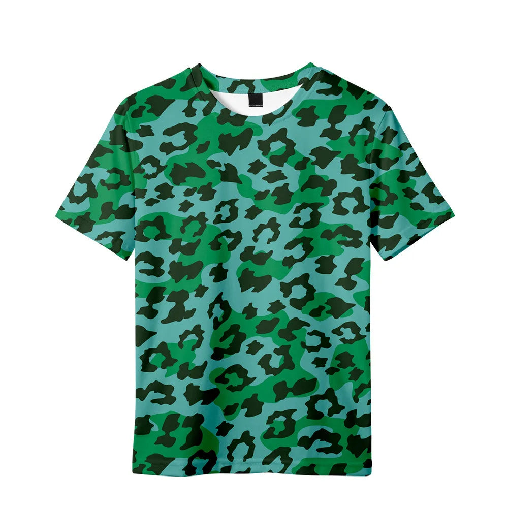 Children's Clothing Leopard Print Girls Clothes 2 to 8 Years Blouse for Girls Short Sleeve Tee Tops Fashion Children's T-Shirts