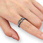 H436 Lovers Rings 925 Silver Romantic Unisex Gift Fine Jewelry
