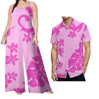 New Arrivals 2023 Luxury Design Match Clothes for Couple Polynesian Tapa Tribal Plus Size Fashion Custom Set of Couples 1 MOQ
