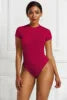 Europe and the United States Foreign Trade Irregular New Women's Slimming New Sexy Solid Color Base Bodysuit in Stock
