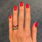 F495 Geometric Cocktail Ring Women's Lab Created Cubic Zirconia Pave Setting Party Fashion Rings