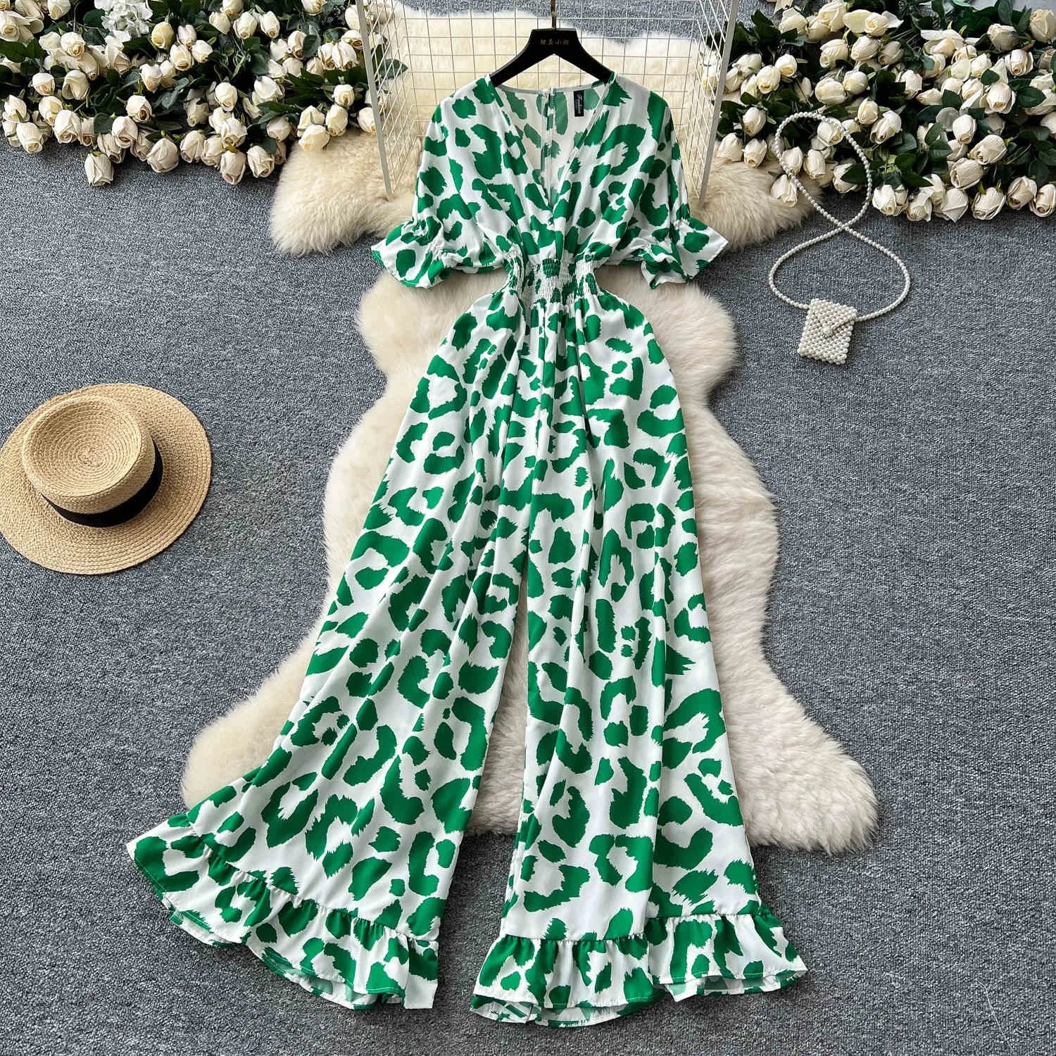2025 New Women Printed Jumpsuit Ladies Elegant Jumpsuit