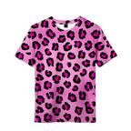 Children's Clothing Leopard Print Girls Clothes 2 to 8 Years Blouse for Girls Short Sleeve Tee Tops Fashion Children's T-Shirts