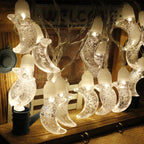 13Ft Water Droplets Bubbles Moon String Lights  20 LED Christmas Fairy Lights Battery Operated with 2 Modes Indoor  Decorations