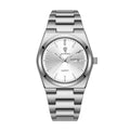 Gohuos 8807 Men's Quartz Watch Stainless Steel Band 30M Water Resistant 40MM Dial Butterfly Clasp Business Reloj Watches for Men