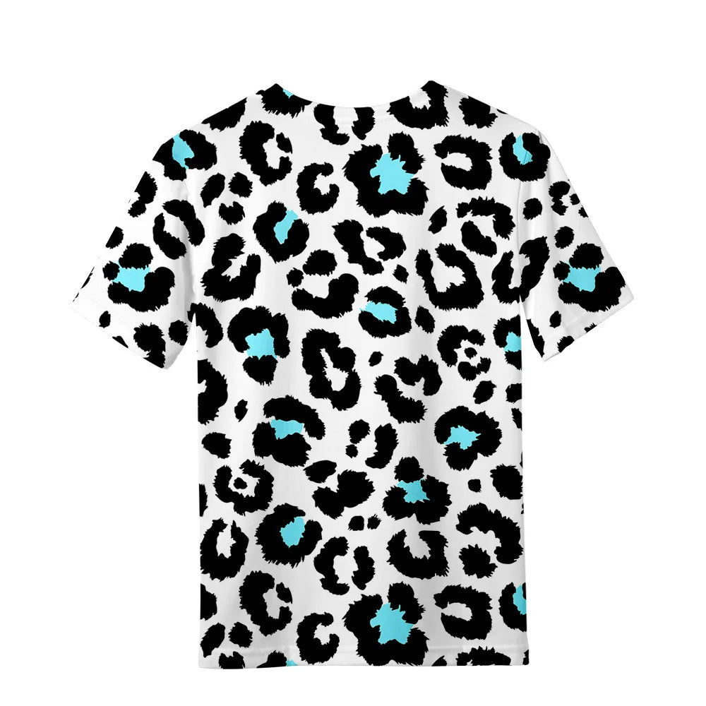Children's Clothing Leopard Print Girls Clothes 2 to 8 Years Blouse for Girls Short Sleeve Tee Tops Fashion Children's T-Shirts
