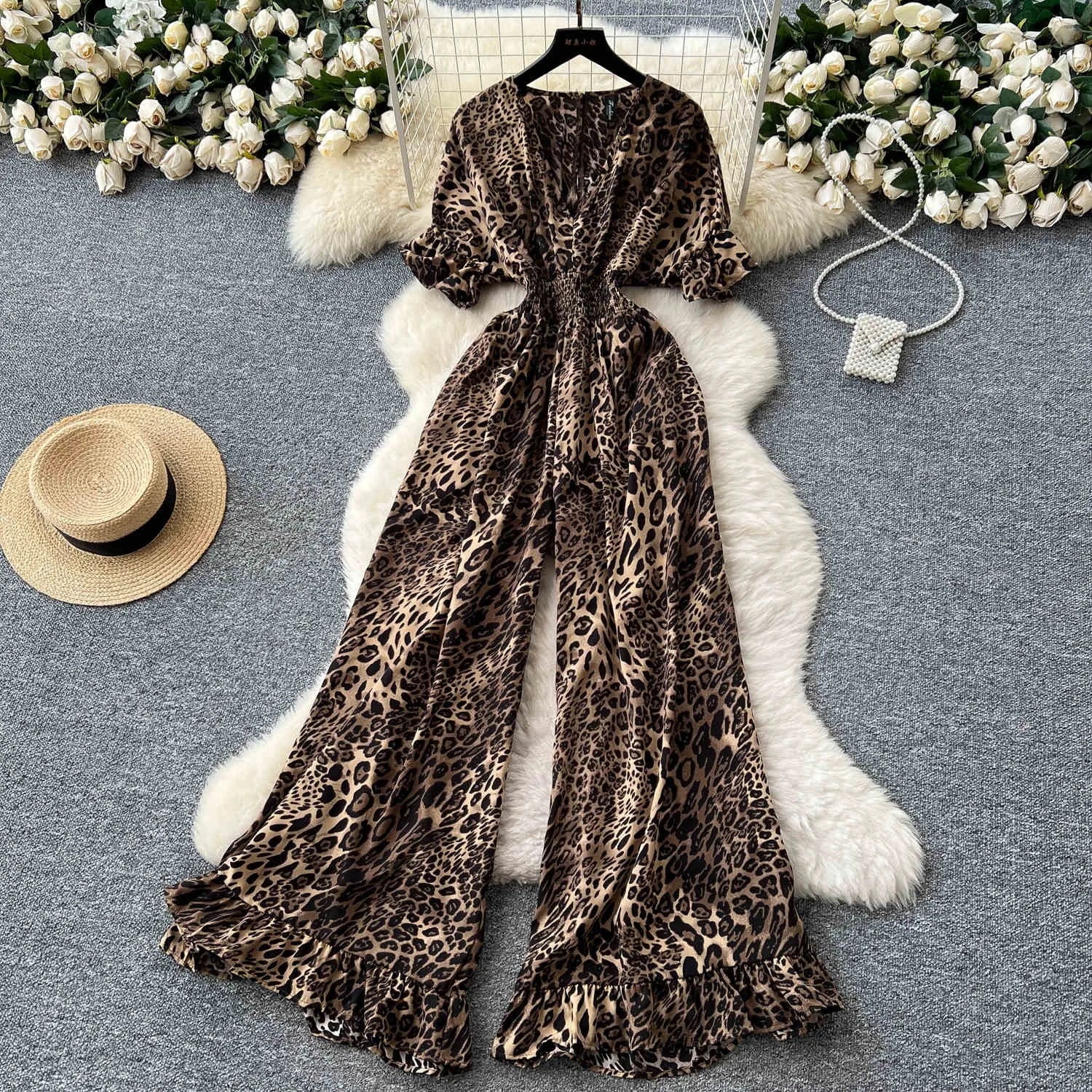 2025 New Women Printed Jumpsuit Ladies Elegant Jumpsuit