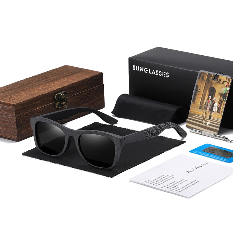 GM Wooden Male Lady Sunglasses Men's Luxury Brand Designer Polarized Sun Glasses Vintage Sunglass Women Eyewear With paper Box