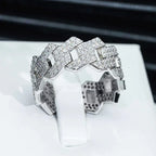 T0761 Luxury White Gold Diamond Ring Round Brilliant Cut Natural D Color Unisex Everyday Wear
