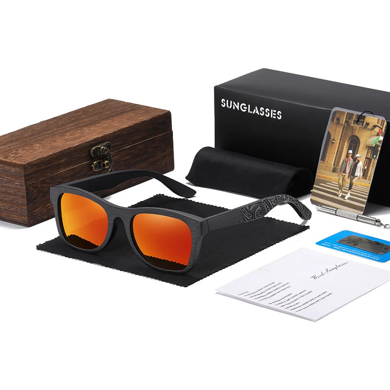 GM Wooden Male Lady Sunglasses Men's Luxury Brand Designer Polarized Sun Glasses Vintage Sunglass Women Eyewear With paper Box