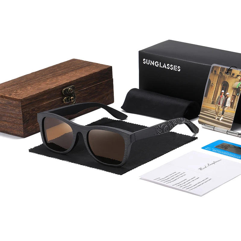 GM Wooden Male Lady Sunglasses Men's Luxury Brand Designer Polarized Sun Glasses Vintage Sunglass Women Eyewear With paper Box