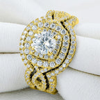 H487 Diamond Ring White Gold Round Brilliant Cut Natural Diamond Engagement Women's Jewelry D Color