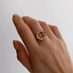 F459 Rose Gold Diamond Ring With Baguette Cut Natural Diamonds For Women Everyday Wear