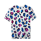 Children's Clothing Leopard Print Girls Clothes 2 to 8 Years Blouse for Girls Short Sleeve Tee Tops Fashion Children's T-Shirts