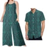 New Arrivals 2023 Luxury Design Match Clothes for Couple Polynesian Tapa Tribal Plus Size Fashion Custom Set of Couples 1 MOQ