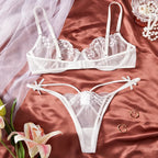 US Warehouse Stock Sexy Lace Valentines White Lingerie Vendors Underwear for Women Lingerie Set Underwear Woman Linge Set