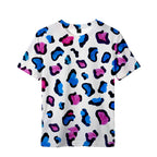 Children's Clothing Leopard Print Girls Clothes 2 to 8 Years Blouse for Girls Short Sleeve Tee Tops Fashion Children's T-Shirts