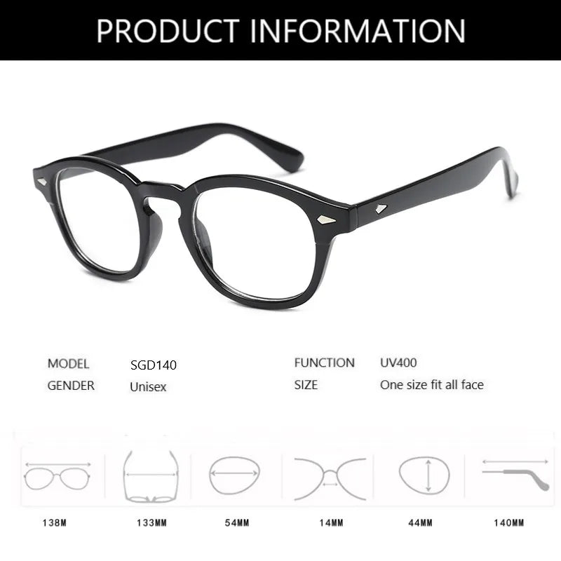 Johnny Depp Eyeglasses Men Spectacle Frame Lemtosh Style Glasses Transparent Lens Brand Designer Computer Male Round Vintage