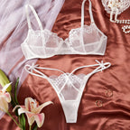 US Warehouse Stock Sexy Lace Valentines White Lingerie Vendors Underwear for Women Lingerie Set Underwear Woman Linge Set
