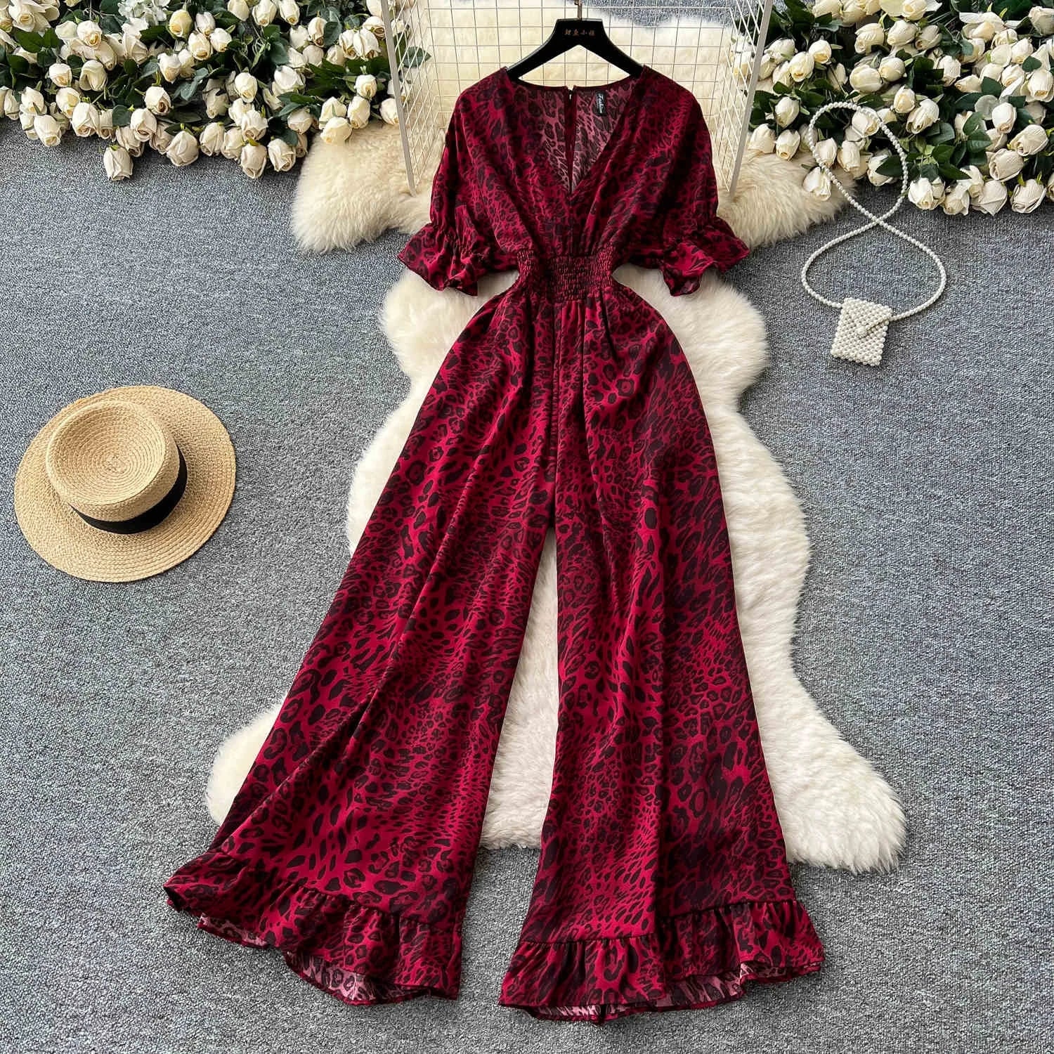 2025 New Women Printed Jumpsuit Ladies Elegant Jumpsuit