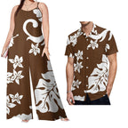 New Arrivals 2023 Luxury Design Match Clothes for Couple Polynesian Tapa Tribal Plus Size Fashion Custom Set of Couples 1 MOQ
