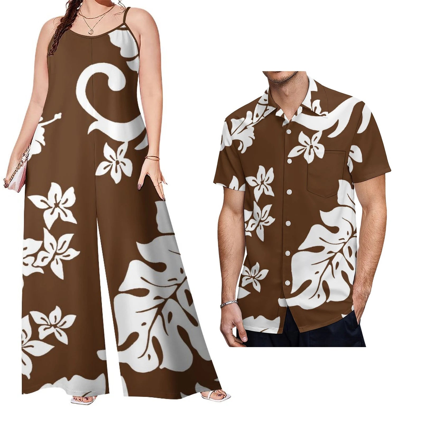 New Arrivals 2023 Luxury Design Match Clothes for Couple Polynesian Tapa Tribal Plus Size Fashion Custom Set of Couples 1 MOQ
