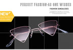 Retro Alloy Triangle Punk Sunglasses Men Hollow Eyewear Candy Colors Gradient Gothic Sun Glasses For Women Openwork Metal Frame