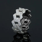 T0761 Luxury White Gold Diamond Ring Round Brilliant Cut Natural D Color Unisex Everyday Wear