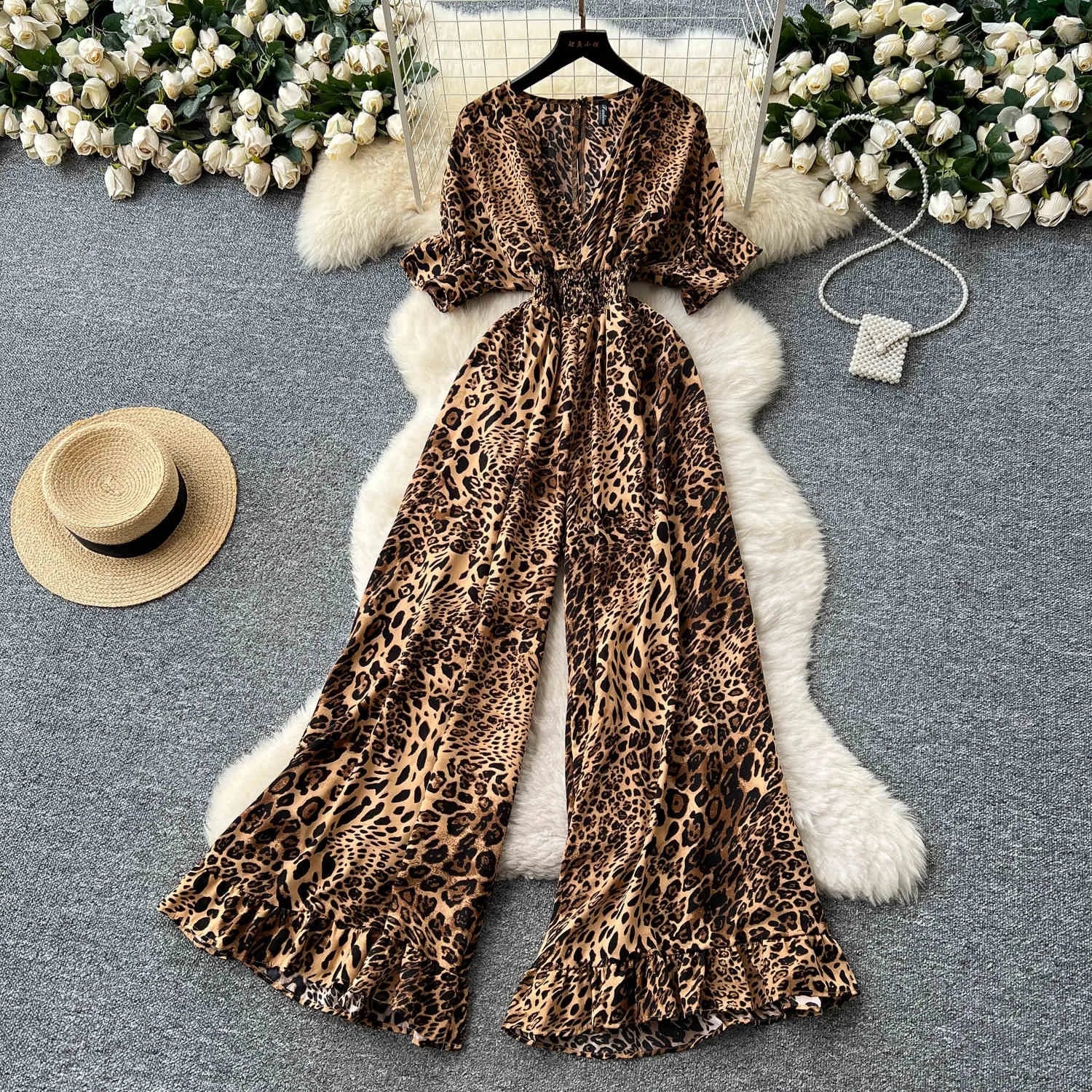 2025 New Women Printed Jumpsuit Ladies Elegant Jumpsuit
