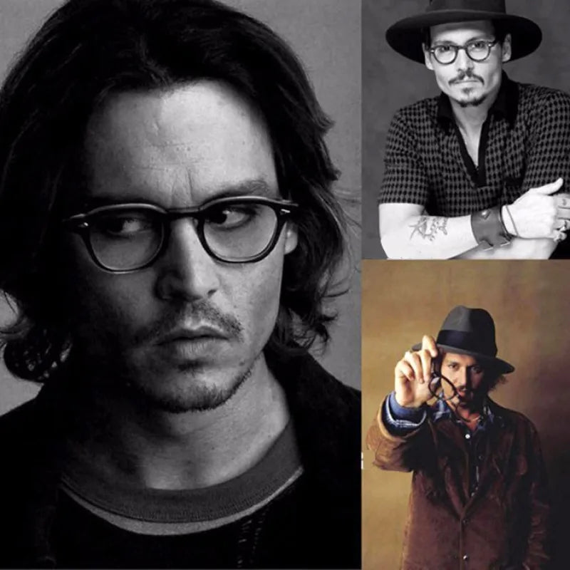 Johnny Depp Eyeglasses Men Spectacle Frame Lemtosh Style Glasses Transparent Lens Brand Designer Computer Male Round Vintage