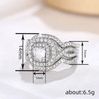 H487 Diamond Ring White Gold Round Brilliant Cut Natural Diamond Engagement Women's Jewelry D Color